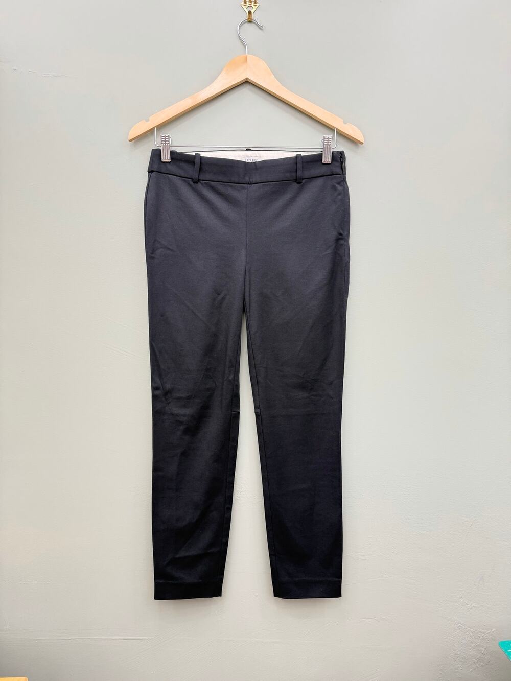 J.Crew Navy Cropped Ankle Pants Size 2 Career Office Stretch Trouser